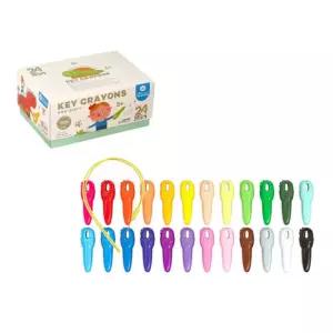 유아 색칠놀이 손에 안묻는 크레파스 24색 수업 인지발달 자신감 학습교구 미술용품