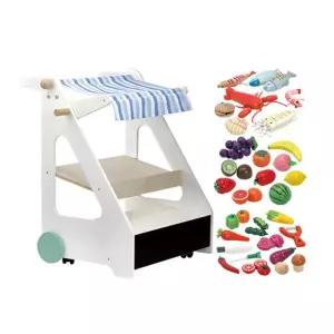 슈퍼마켓 시장놀이 가판대 장난감 경제교육 유아 동전 EQ 학습 지폐계산 숫자 캐셔 IQ