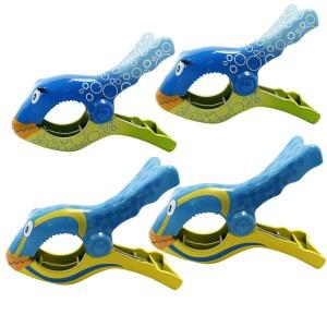 웨즈도푸 4PCS 타월 퀼트 의자용 건조용 비치 의류 액세 클립 대형 아네모네피쉬 파티오