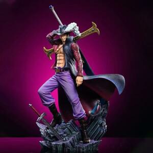 28CM 원피스 피규어 독수리 눈 Dracule Mihawk 애니메이션 탑 전쟁 Pvc 모델 동상 인형 컬렉션 장식품 장난