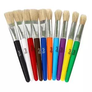 어린이 미술수업 물감 색칠도구 붓세트 10p 영유아 창의력발달 놀면서배우는 IQ 아동