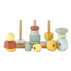 돌아기 출산선물 원목 링쌓기장난감 놀이방 지능개발 주니어 키즈 인지발달 끼우기 IQ