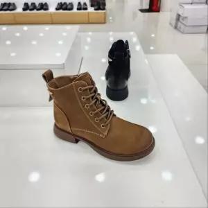 [탠디]by미셸 x25507 소가죽 소재 4cm굽 여성 워커 부츠 cc3