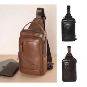 여행보조백 가파치 가죽 크로스백 남성 출퇴근 슬링백 보조 YB76