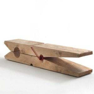 원목의자 북유럽 클립 집게 모양 나무 벤치 의자 100X30X40CM 디자인