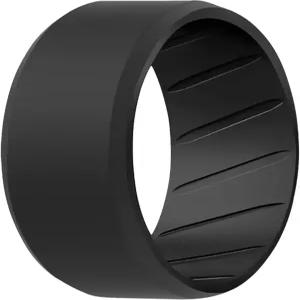 ROQ 남성용 실리콘 링 싱글 베벨드 엣지 - 웨딩 밴드 및 고무 약혼 반지 통기성 편안한 착용감