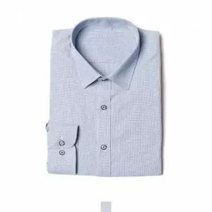 남성 소라색 패턴 긴팔 슬림핏 셔츠 DMG-SHA-Q4533969