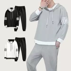 남성 트레이닝 후드 밴딩 상하의 세트 ON-SET-QWFN0XPY