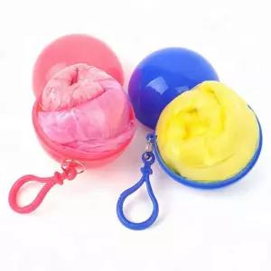 판쵸우의 야외 비상 포켓 경량 바람막이 성인 우비 간편 휴대 접이식 비닐 방수