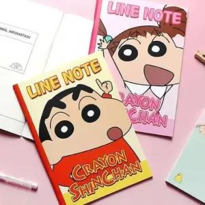 [문구/오피스] 짱구 중철 라인 노트 4P 캐릭터 작은 유선 공책