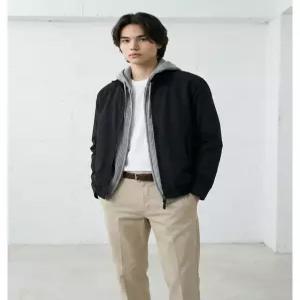 헤지스 남성 26SS 블랙 헤링턴 면혼방 점퍼 HZJU6A201BK