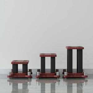 HiFi 전문 스피커 스탠드 오디오 브래킷 책장 데스크탑 위성 상자 금속 목재 서라운드 플로어 1 쌍 30x35