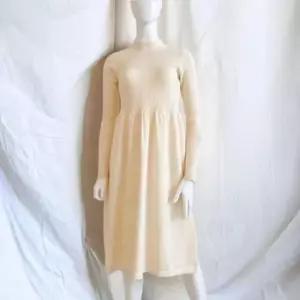 [옷은날개] 여성니트원피스 크림 니트 하프터틀넥 원피스 빅사이