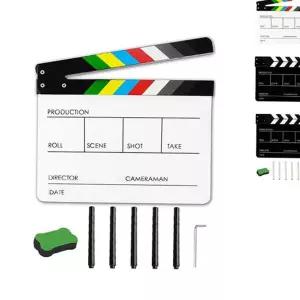 클래퍼 보드 슬레이트 마그네틱 영화용 촬영 클래퍼 보드 영화 스튜디오 감독용 촬영용 영상 연출 연극