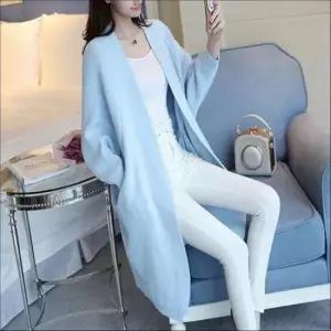 [SBD] 여성 로브 롱가디건 노버튼 골지니트 간절기 아우터
