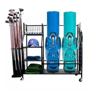 골프백거치대 수납 골프가방 고정 홀더 진열대 정리 보관대 선반 연습장