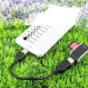 모바일 USB OTG 2in1 케이블 5핀 USB2.0 0.2m