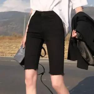 [SBD] 반바지 밴딩 스판 팬츠 여성 데일리 블랙 5부