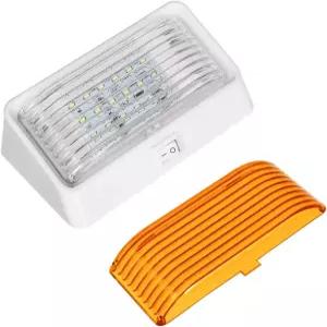 온/오프 스위치가 있는 파탐 직사각형 LED 현관 조명 모터홈 캠퍼용 RV 외부 유틸리티 조명기구 커버 교체