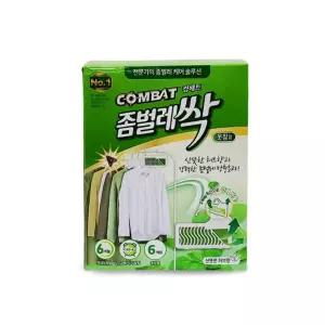 컴배트 좀벌레싹 옷장용 6개입 산뜻한 허브향 방충 효과