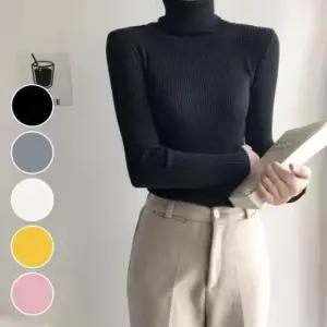 [SBD] 목티 목폴라 여성 베이직 터틀넥 슬림핏 골지 니트