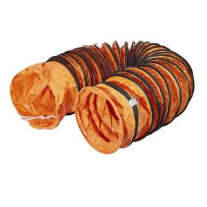 PVC 플렉시블 덕트 호스 25피트, 조절 가능한 로프와 D-링이 있는 환기 장치용 송풍기용 HVAC 난연제, 간편한 보관 (10인치 x 25피트)