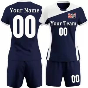여자 개인 맞춤 배구 셔츠와 남자 반바지를 위한 이름 팀이 있는 유니폼