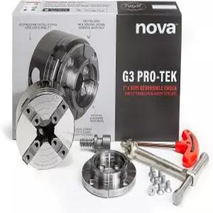 NOVA 48291 프리미어 프로텍 G3 우드 선반 척 2인치 죠 우드웜 스크류 DLx 보관함 다이렉트 스레드 버전