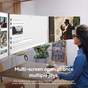 Rokid Max 2 공간 AR Lite 300인치 멀티 스크린 1920X1200 50 ° FoV 홈 게임 실시간 전송 보기