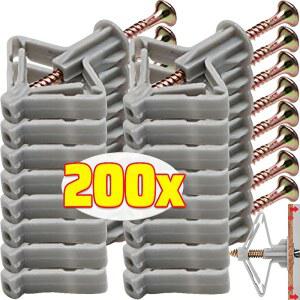 석고보드 나사 튜브 건식 벽체 앵커 볼트 벽 플러그 비행기 파이프 석고 보드 고정 키트