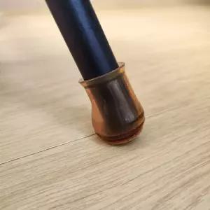 실리콘의자캡 원형 XS 투명 갈색 4P 1세트