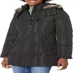 인조 모피 안감 후드가 있는 노티카 여성 헤비급 퍼퍼 재킷