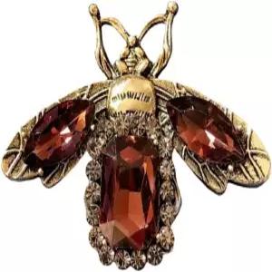 여성용 라인스톤 비 브로치 핀 패션 크리스탈 빈티지 그린 CZ 에메랄드 곤충 동물 라펠 모자 가방 정장