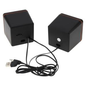 101Z USB 2.0 미니 휴대용 스피커 컴퓨터 사운드 박스 3.5mm 스테레오 잭 및 PC 노트북 스마트 폰용 전원