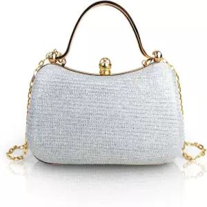 에너제더 여성 이브닝 핸드백 반짝이는 탑 핸들 클러치 우아한 지갑 작은 숄더백