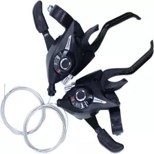 인프루이 바이크 기어 시프터 3 x 7 21 스피드 브레이크 레버기어 표시기 포함와 로드 산악 사이클링을