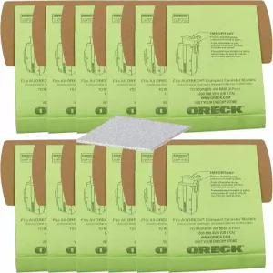 Oreck 진공청소기 Type BB 컴팩트 캐니스터 백 (모터 필터 포함 12개입) PKBB12DW 호환