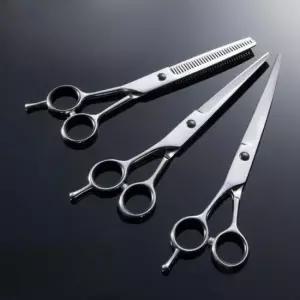 [반려] 숱가위 세트 커팅가위 강아지 곡선가위 3종 셀프미용