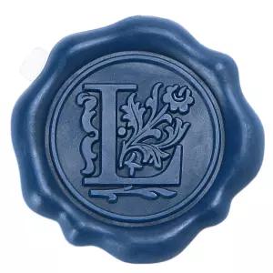 네이비 블루 이니셜 알파벳 접착 왁스 씰 스티커 50팩 추수감사절 카드용 편지 /선물 랩 /결혼식 약혼 파티