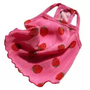 [반려] 나시티 여름 핑크 딸기 주름 티셔츠 강아지 2XL1P