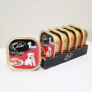 [반려] 24개 강아지 간식 캔간식 달걀 영양 시저 소고기