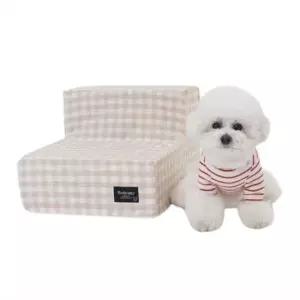 [반려] 여름 방석 강아지 논슬립 2단 계단 스텝 애견 체크 1P