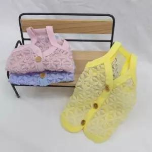 [반려] 1P 반려견 여름 나시티 꽃무늬티 시스루 강아지 2XL