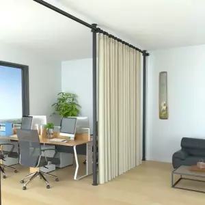 홀딩도어 가림막천 우풍 차단 직선형 침실