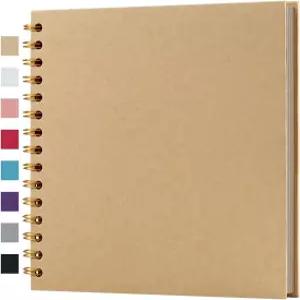 포트리셔 8 x 인치 DIY 스크랩북 앨범 40 페이지 하드커버 크래프트 종이 사진첩 결혼식 및 기념일 가족을