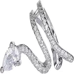 큐빅 지르코니아 이어 커프 컬러풀 CZ 비 피어싱 앙증맞은 심플 콘치 이어링 클립 귀걸이