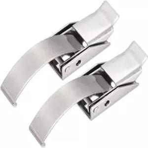 uxcell 1.83인치 SUS304 스테인리스 스틸 드로 토글 래치스프링스틸 후크 포함 2개