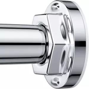 샤워 커튼봉 27-79인치 조절식 텐션 드릴링 미끄럼 방지 욕실 주방 옷장 창문용 스프링 - 실버