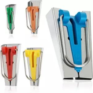 바이어스 테이프 메이커 5 사이즈 바인딩 제작 도구 1 /4 3 /8 /2 1인치 퀼팅 원단 재봉용 DIY 키트 빠르게