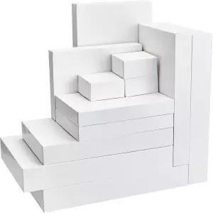 JOYIN 12PCS 17인치 크리스마스 셔츠 선물 상자 뚜껑 대형 4인치 딥 화이트 종이 옷용 다양한 사이즈의